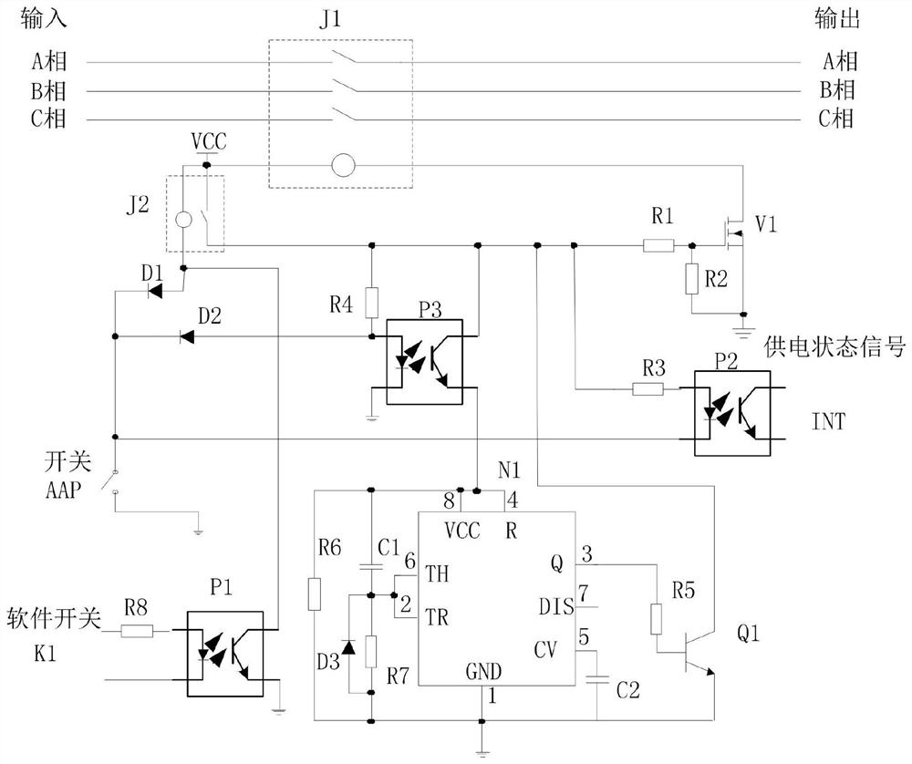 A kind of software and hardware control high reliable switching machine circuit