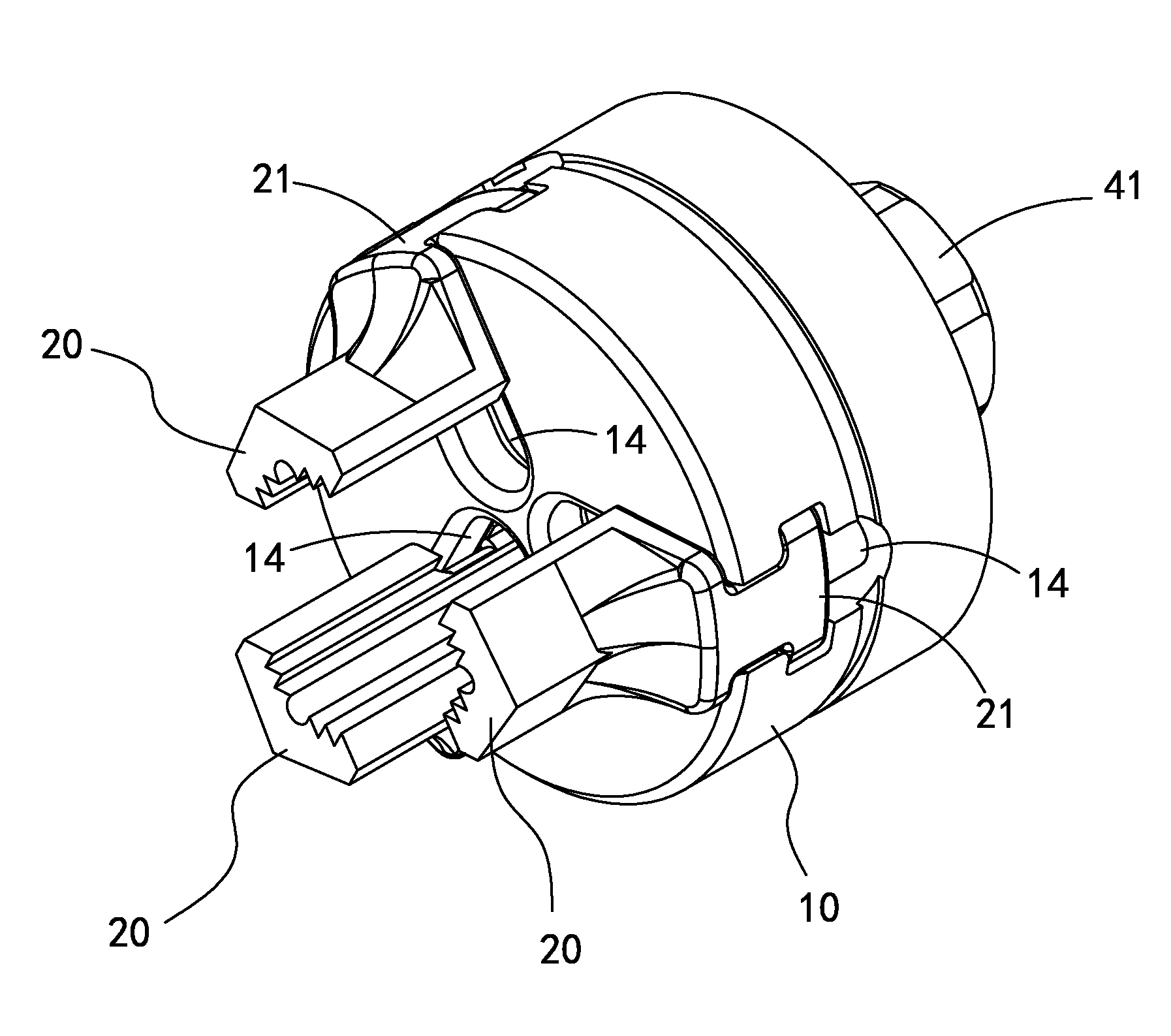 Adjustable socket structure