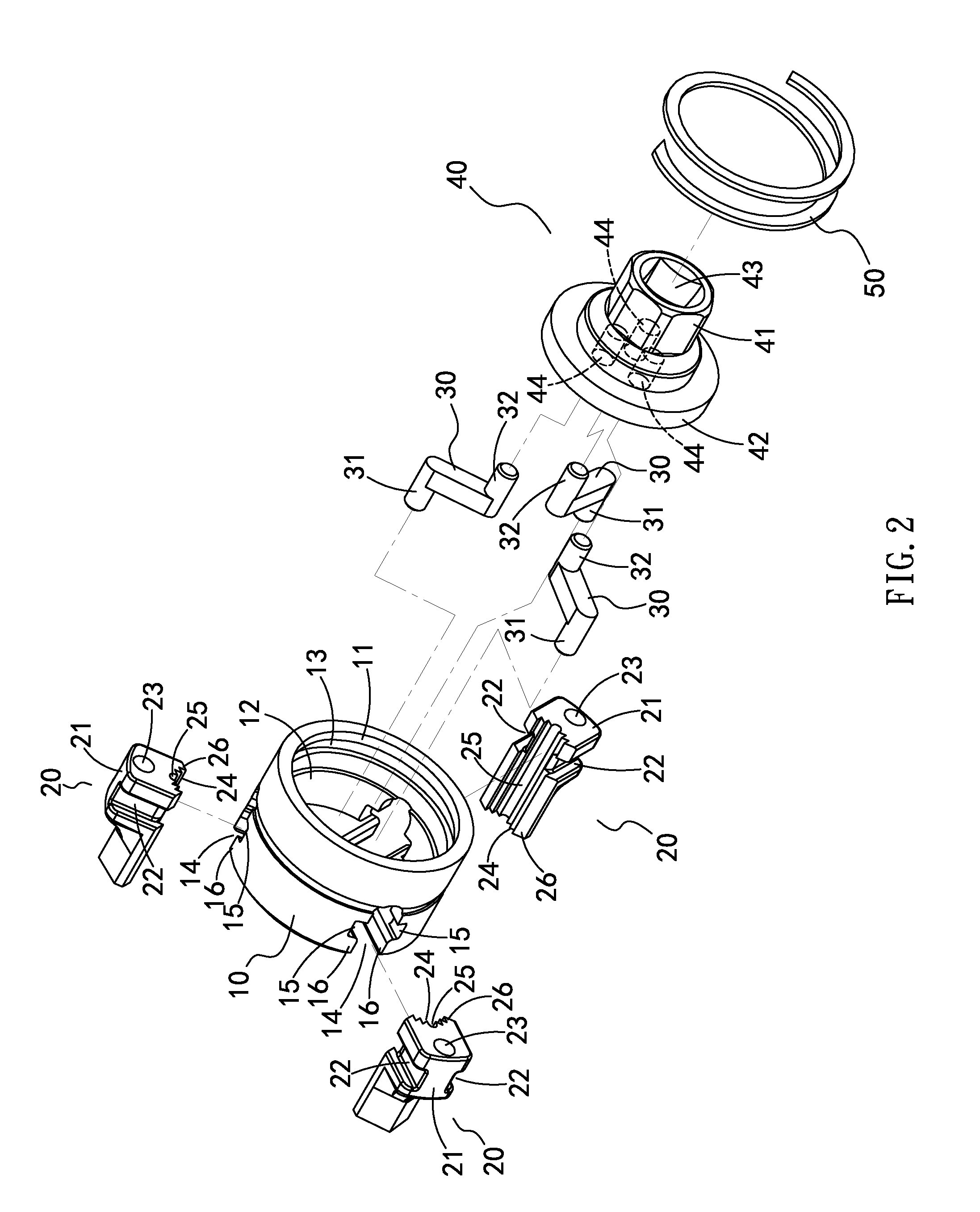 Adjustable socket structure