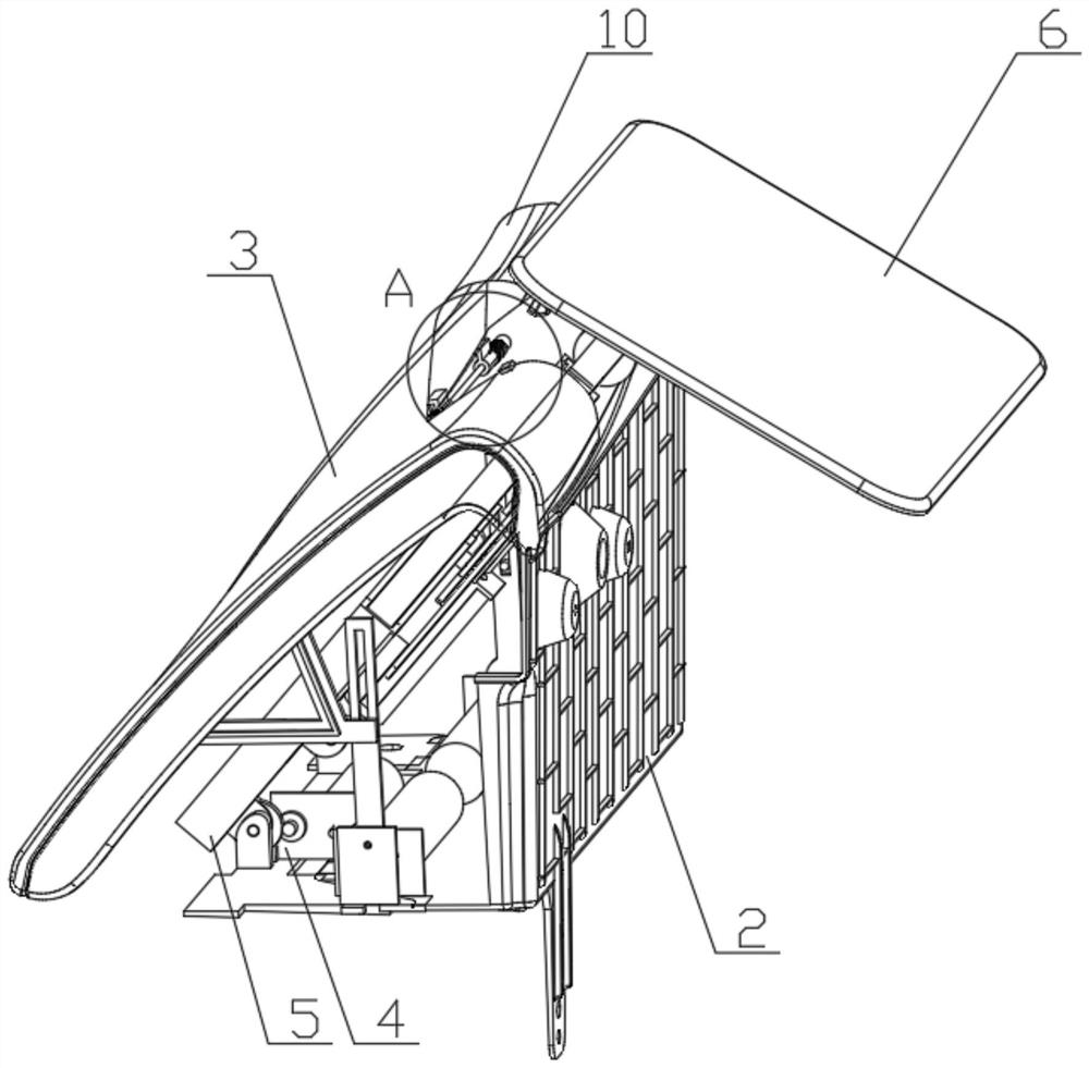 Automobile co-driver automatic rotating screen and using method