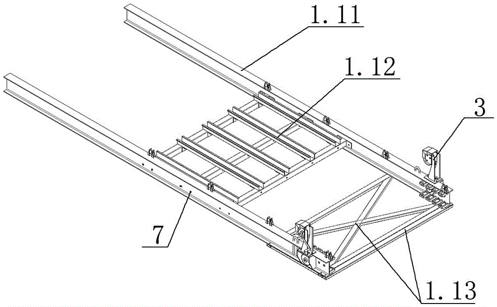 Assembling type telescopic early-warning discharging platform and assembling construction method thereof