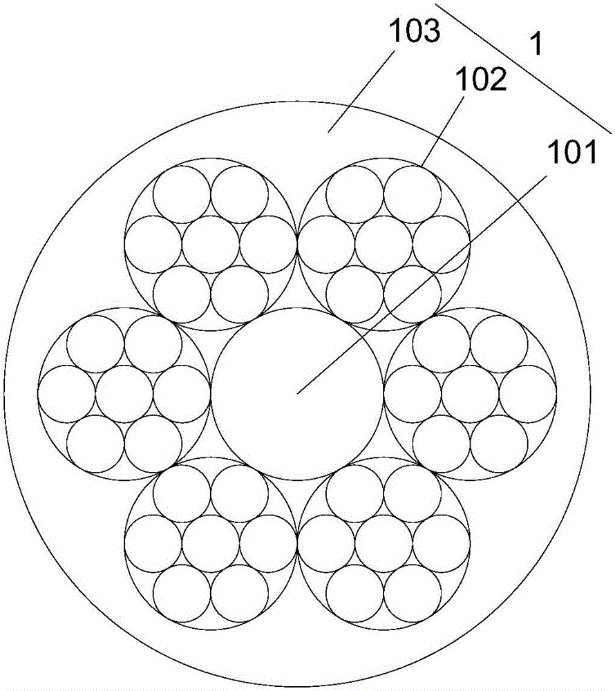 Cable for harbour machinery