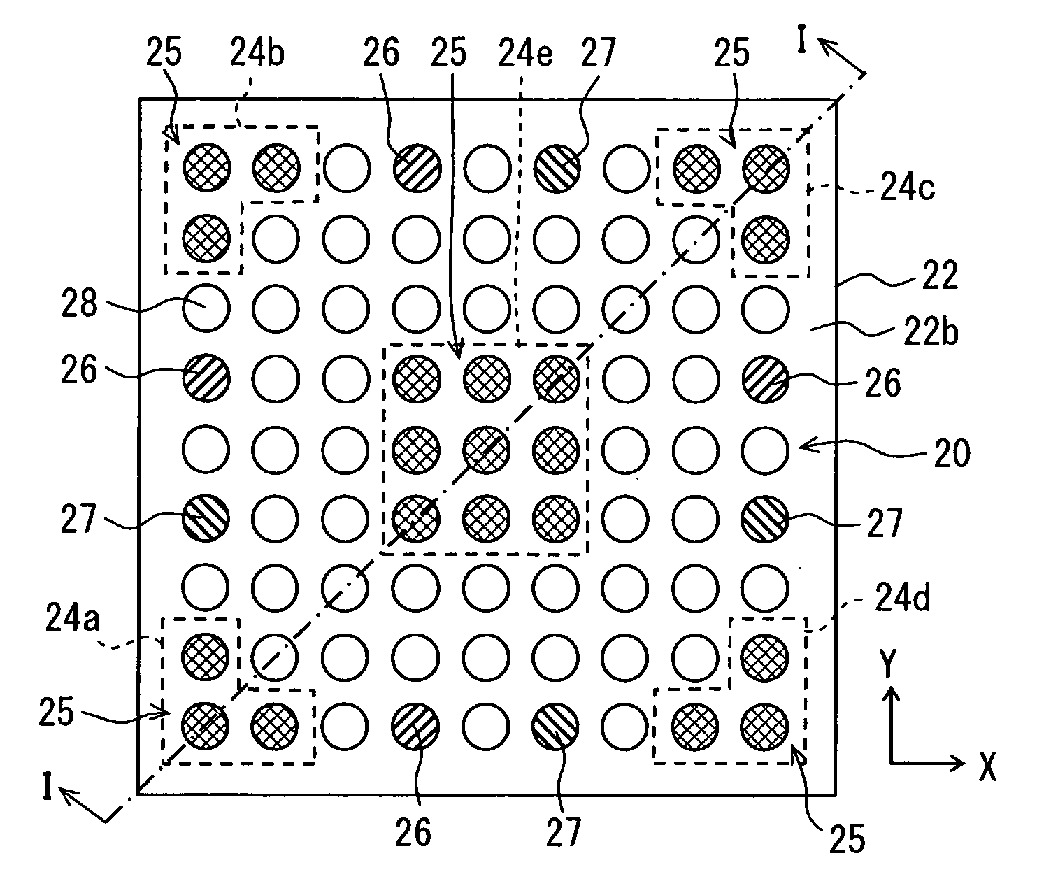 Electronic device including electronic part and wiring substrate