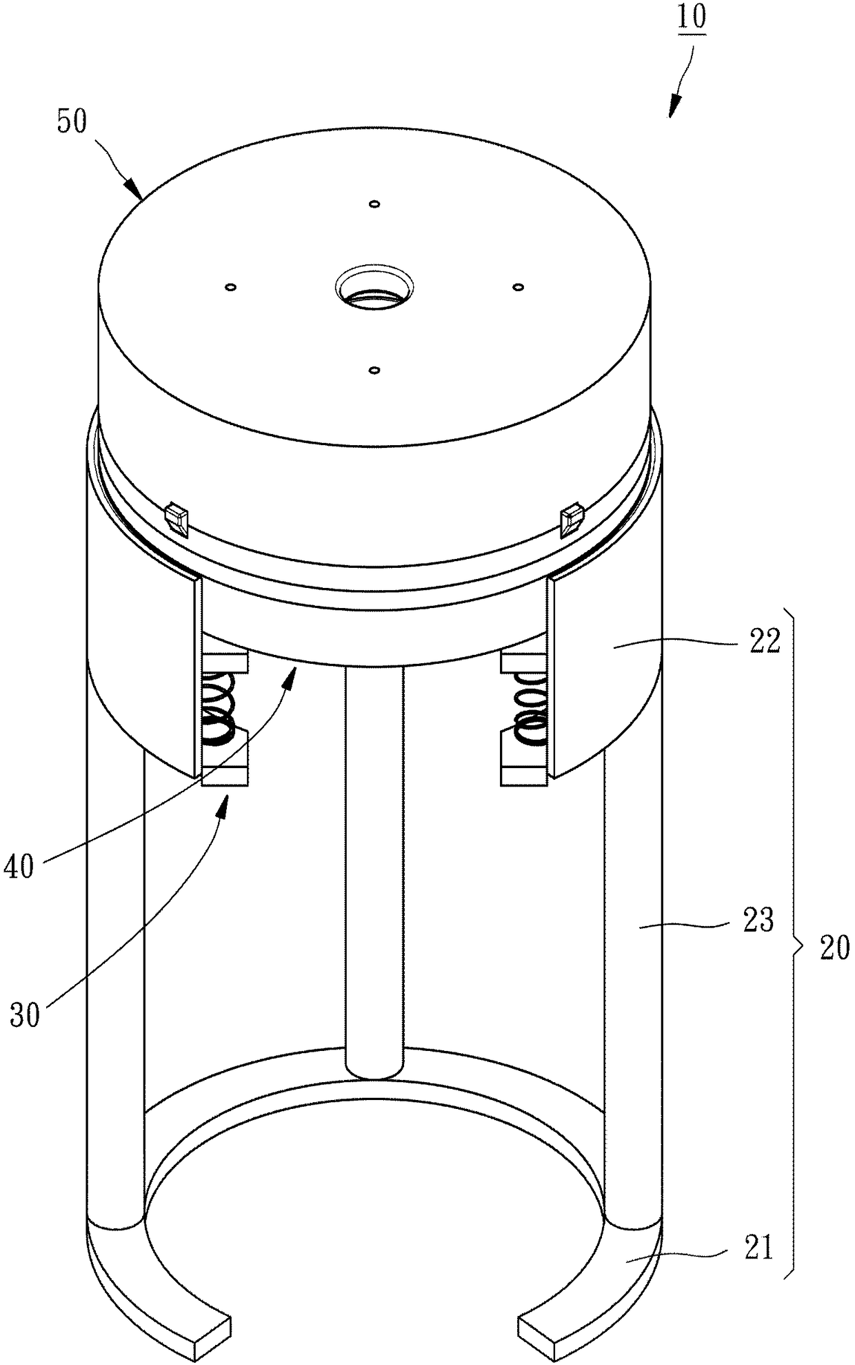 Mechanical changer for changing end effectors