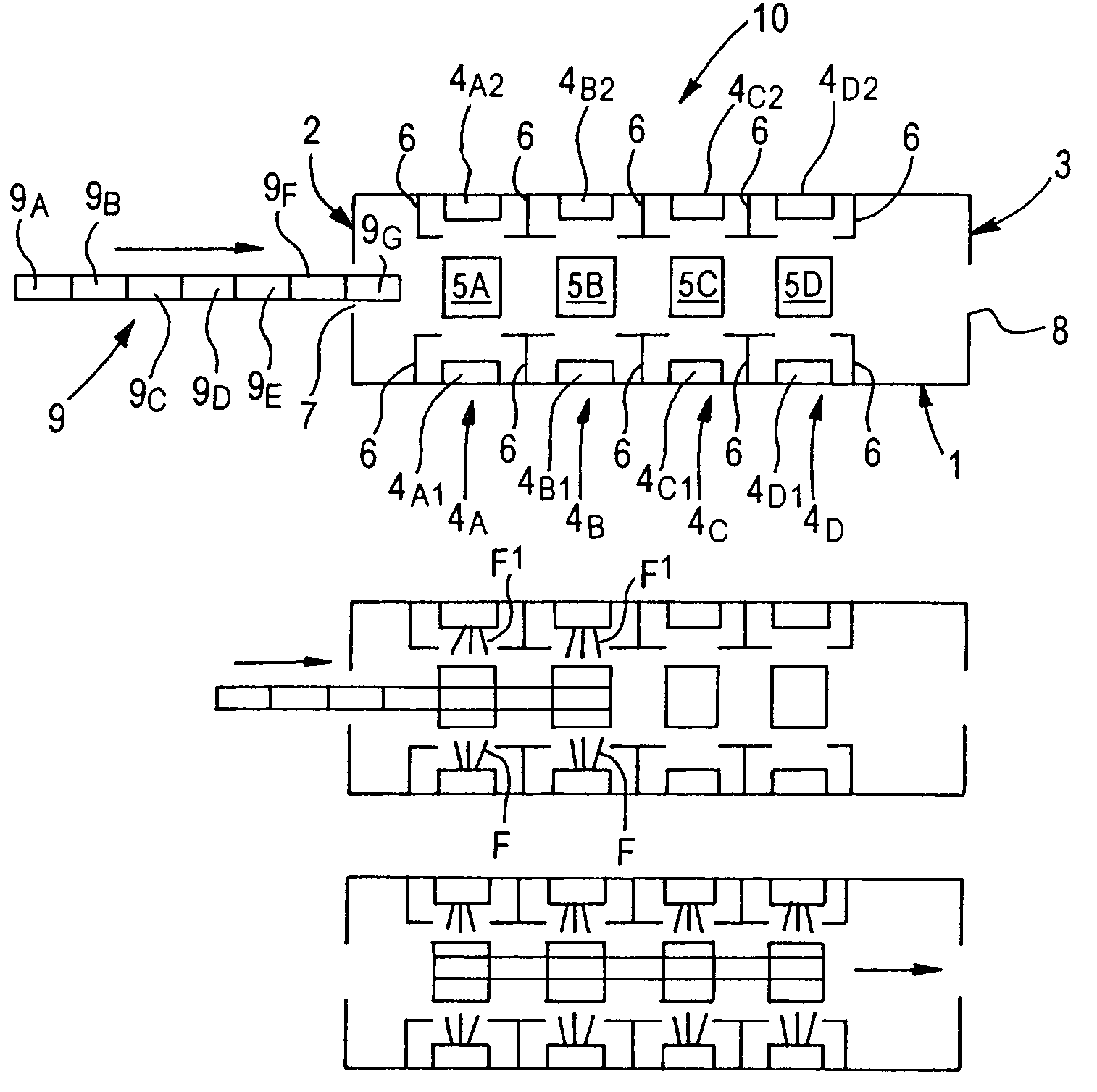 Segmented pallet for disk-shaped substrate electrical biassing and apparatus comprising same