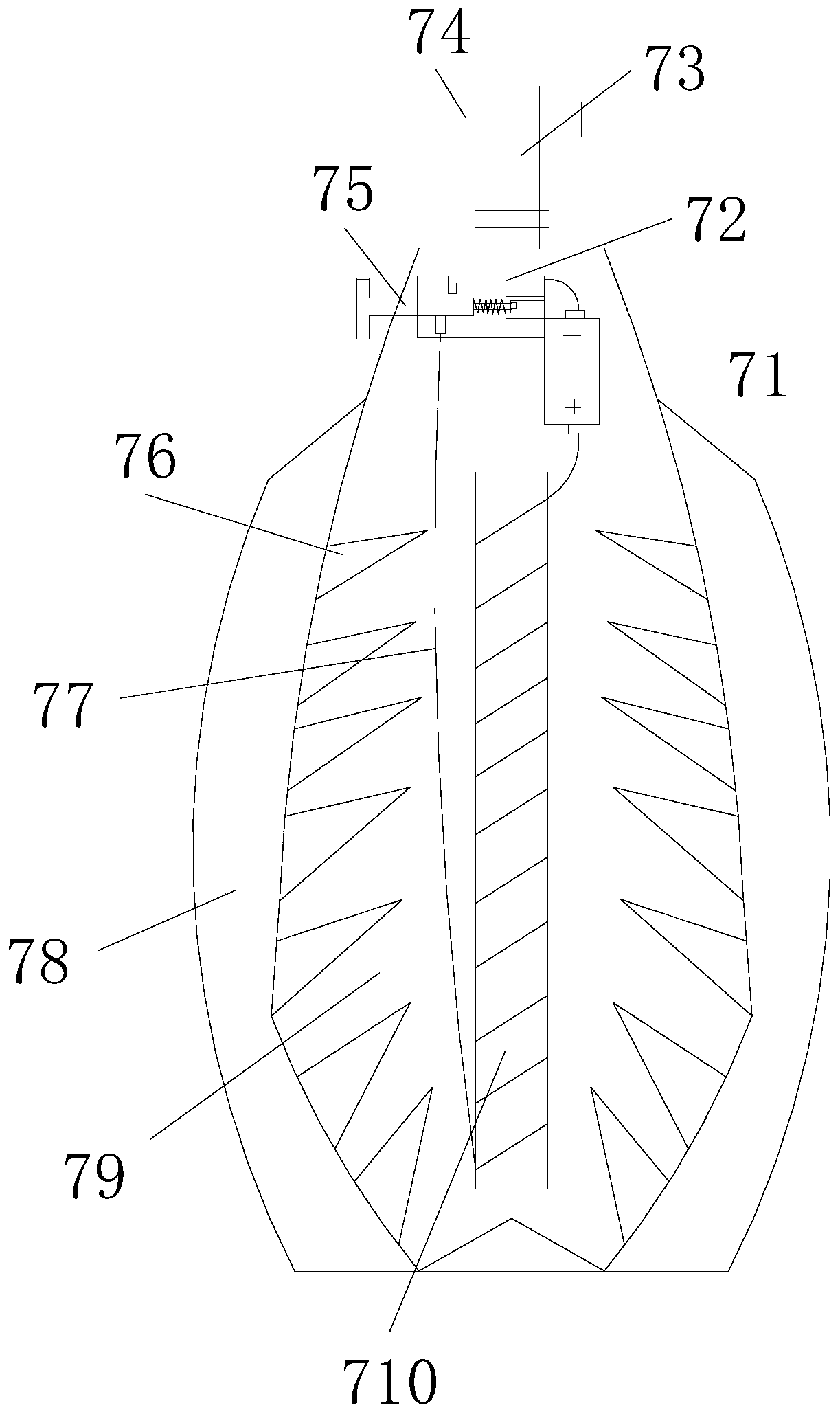 Rare earth metal element mass deflection attraction and magnetic interception and separation device