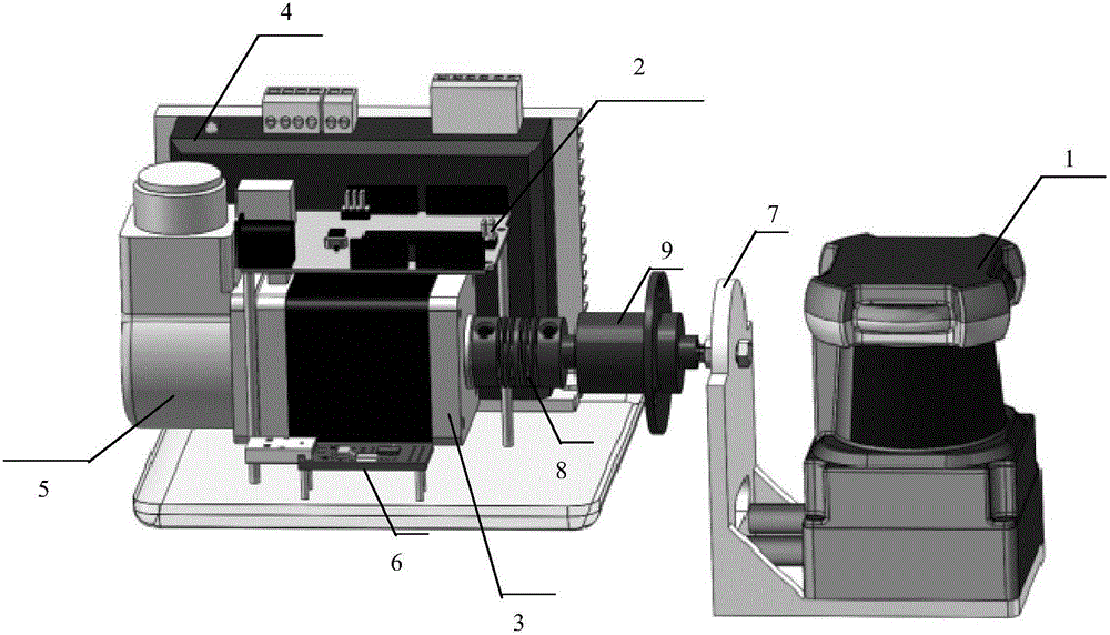 Portable three-dimensional scanning device based on 2D laser radar