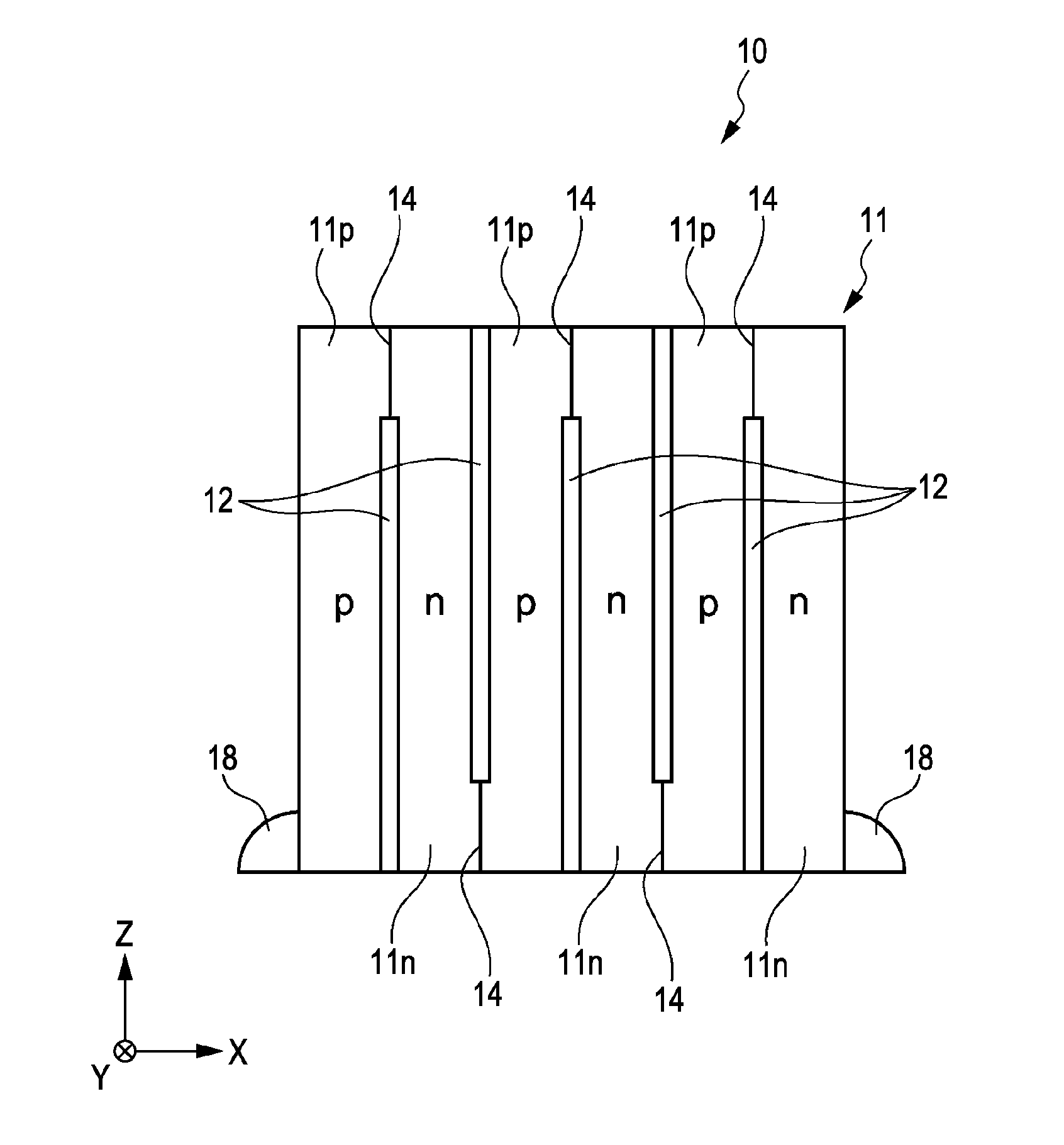 Thermoelectric device, manufacturing method for manufacturing thermoelectric device, control system for controlling thermoelectric device, and electronic appliance