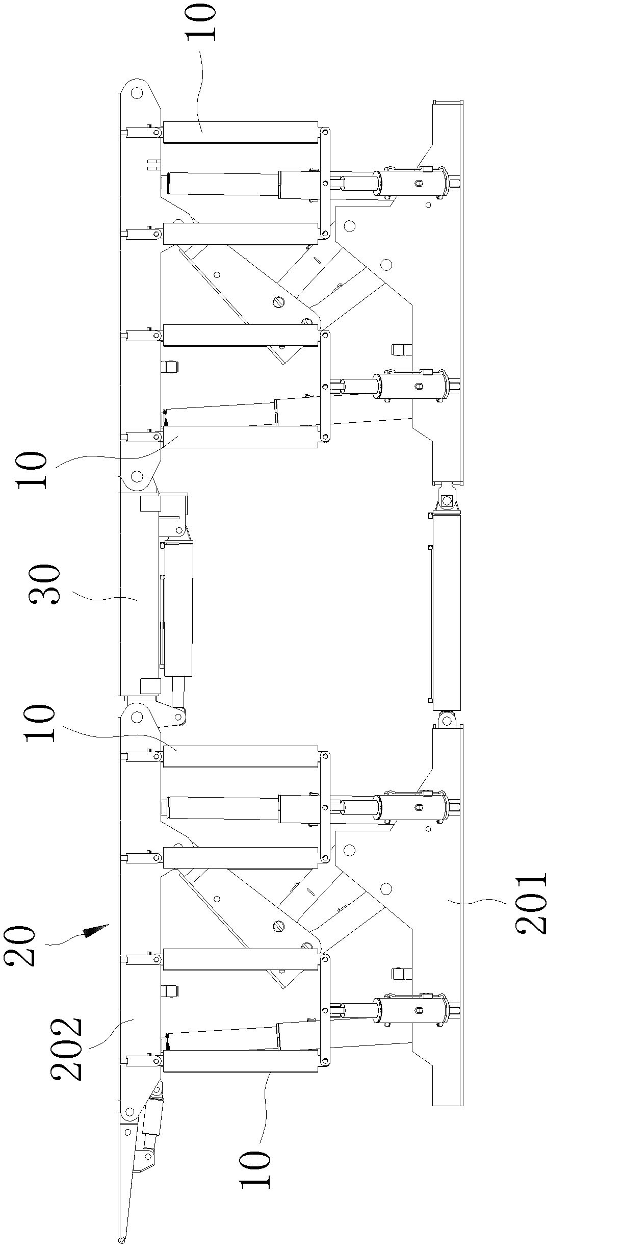 Lateral wall supporting device and supporting bracket with same