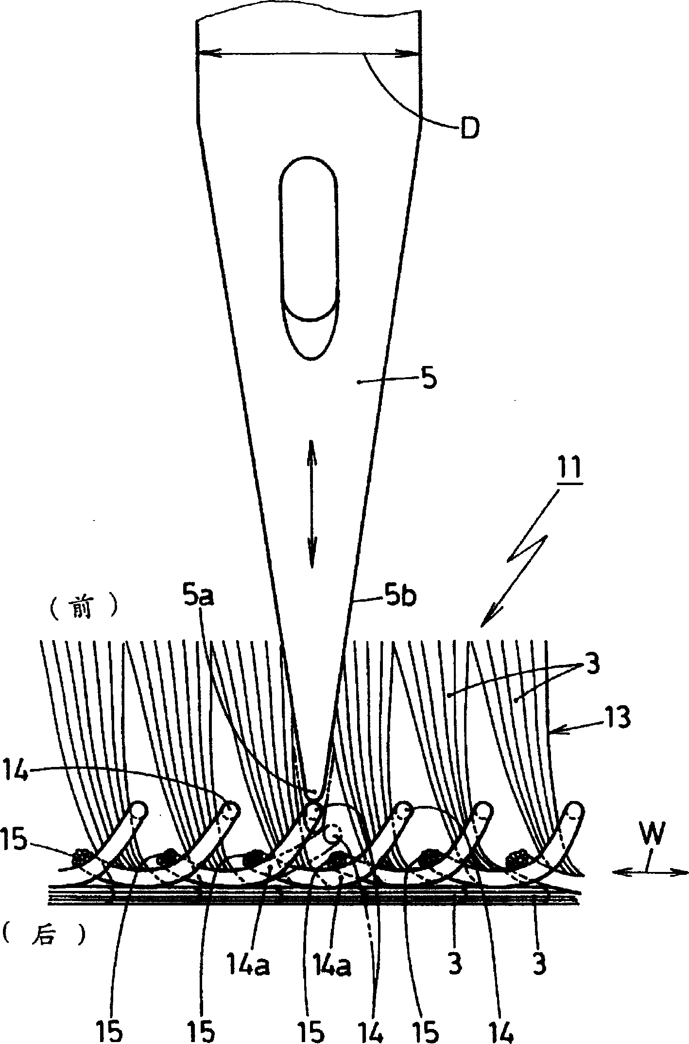 Terry knitting fabric, and its producing method and sewing method
