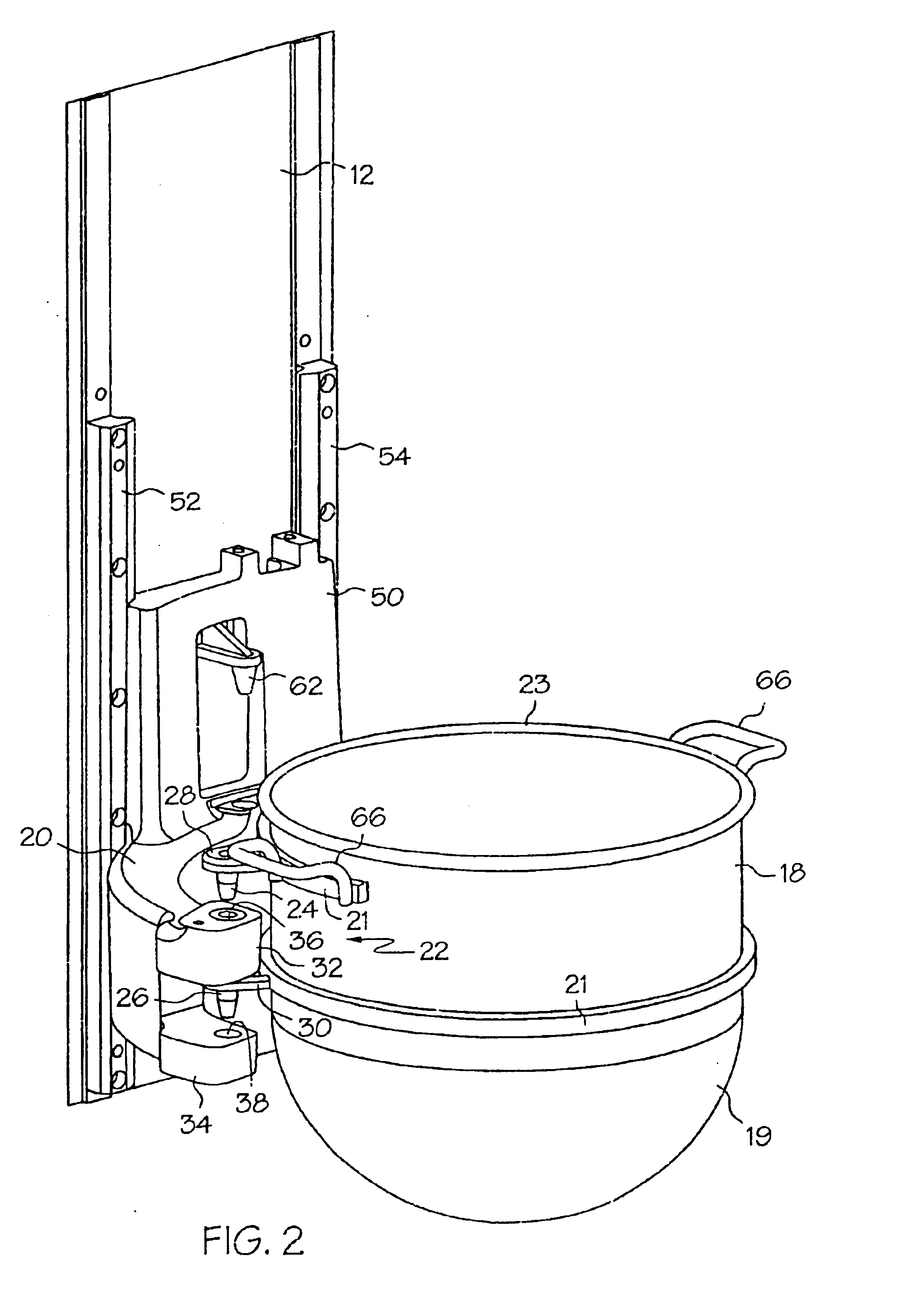 Mixer with pivotable bowl