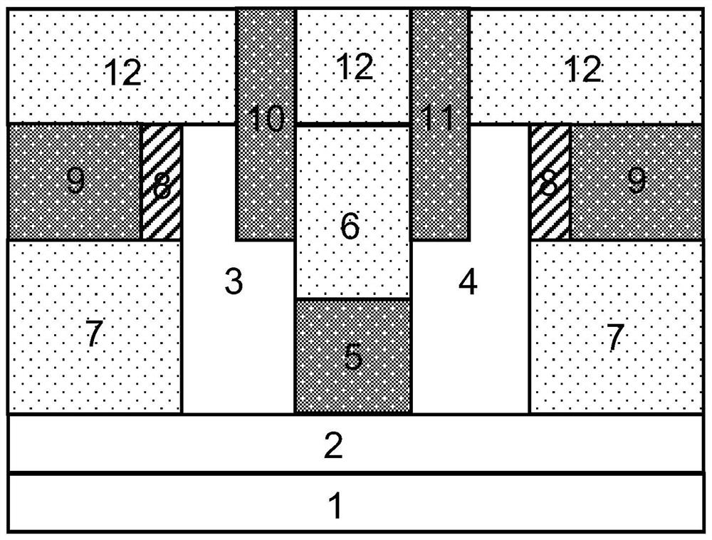 Deep-shallow combined Schottky barrier tunnel transistor and manufacturing method thereof