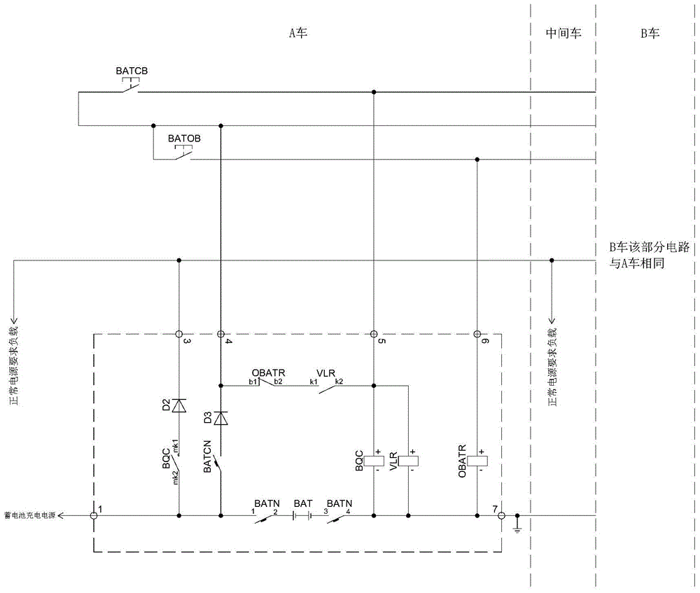 Urban rail vehicle DC power supply low-voltage protection circuit