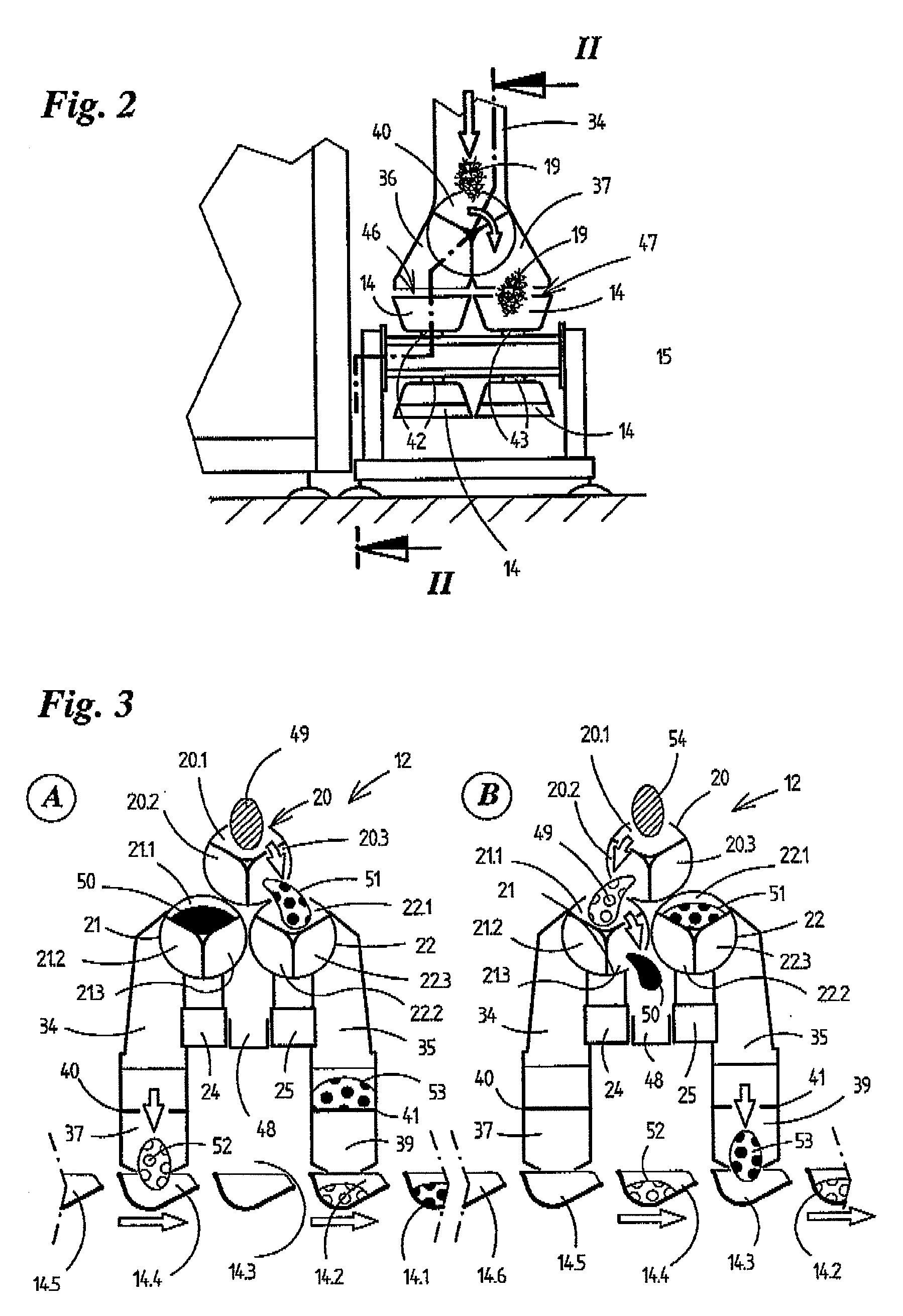 Method of, and apparatus for, forming portions of fibrous material and removing the same