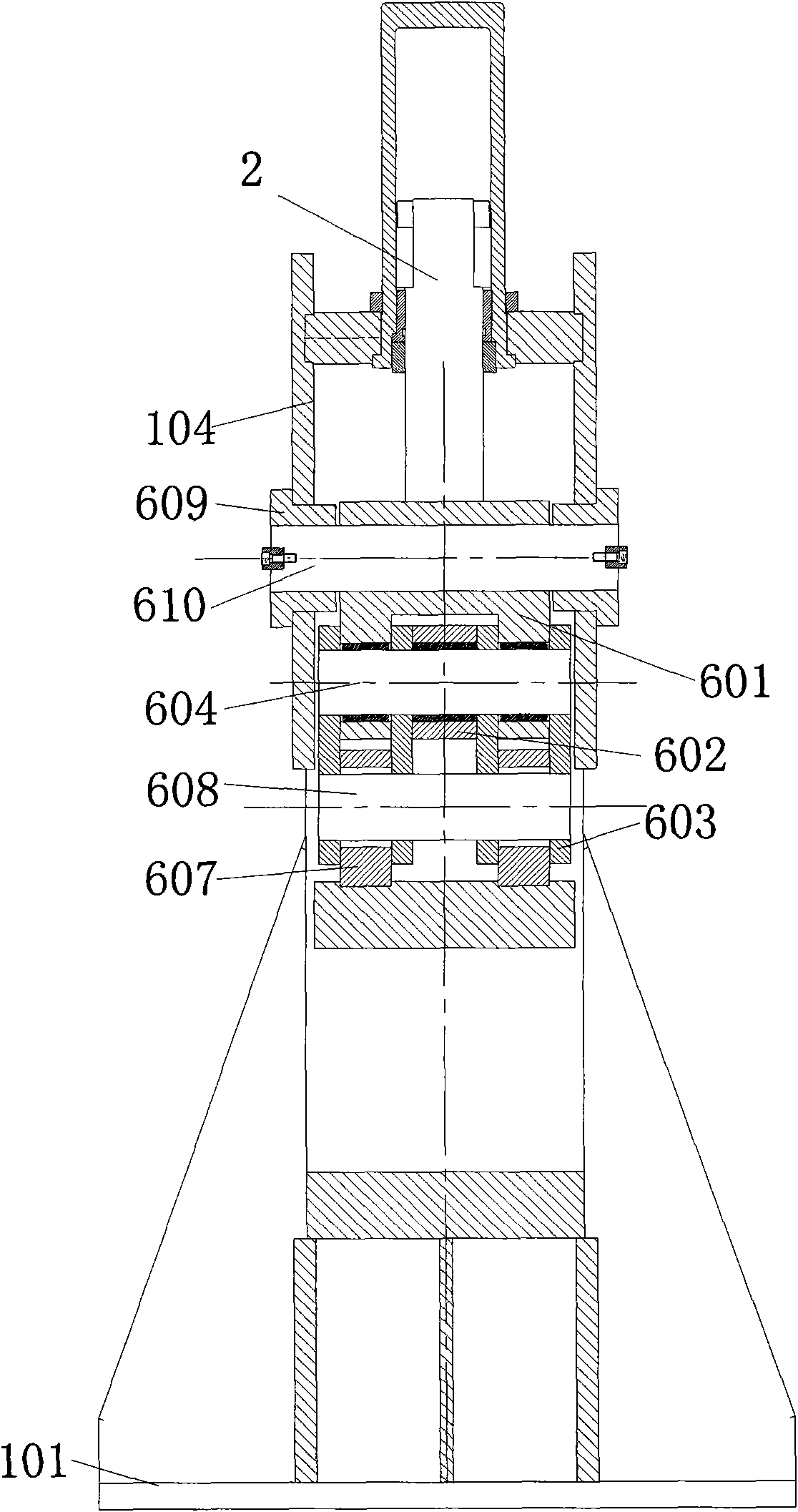 Mechanical pipe fitting bulging device