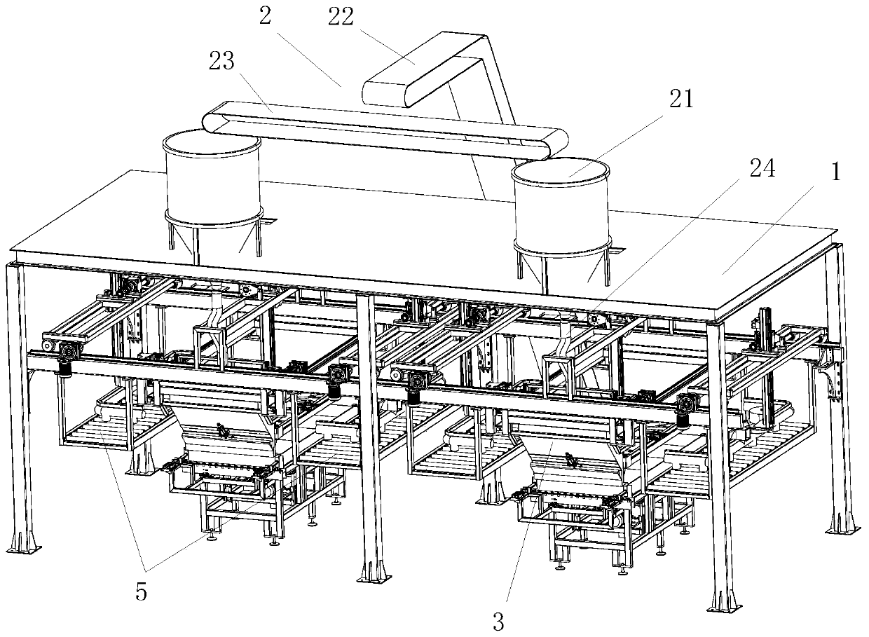 A fully automatic cloth machine for producing foamed ceramics