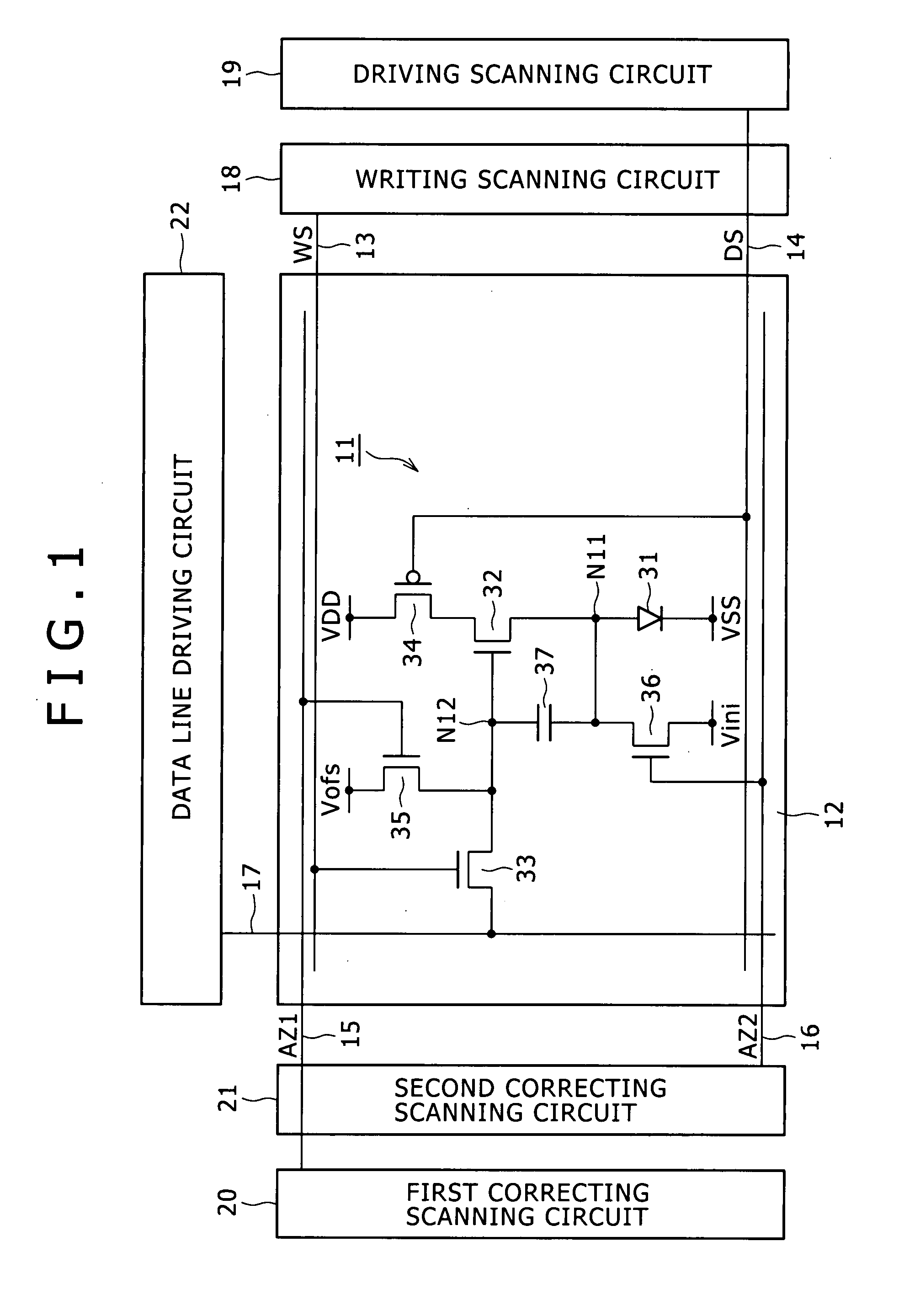 Display apparatus, driving method for display apparatus and electronic apparatus