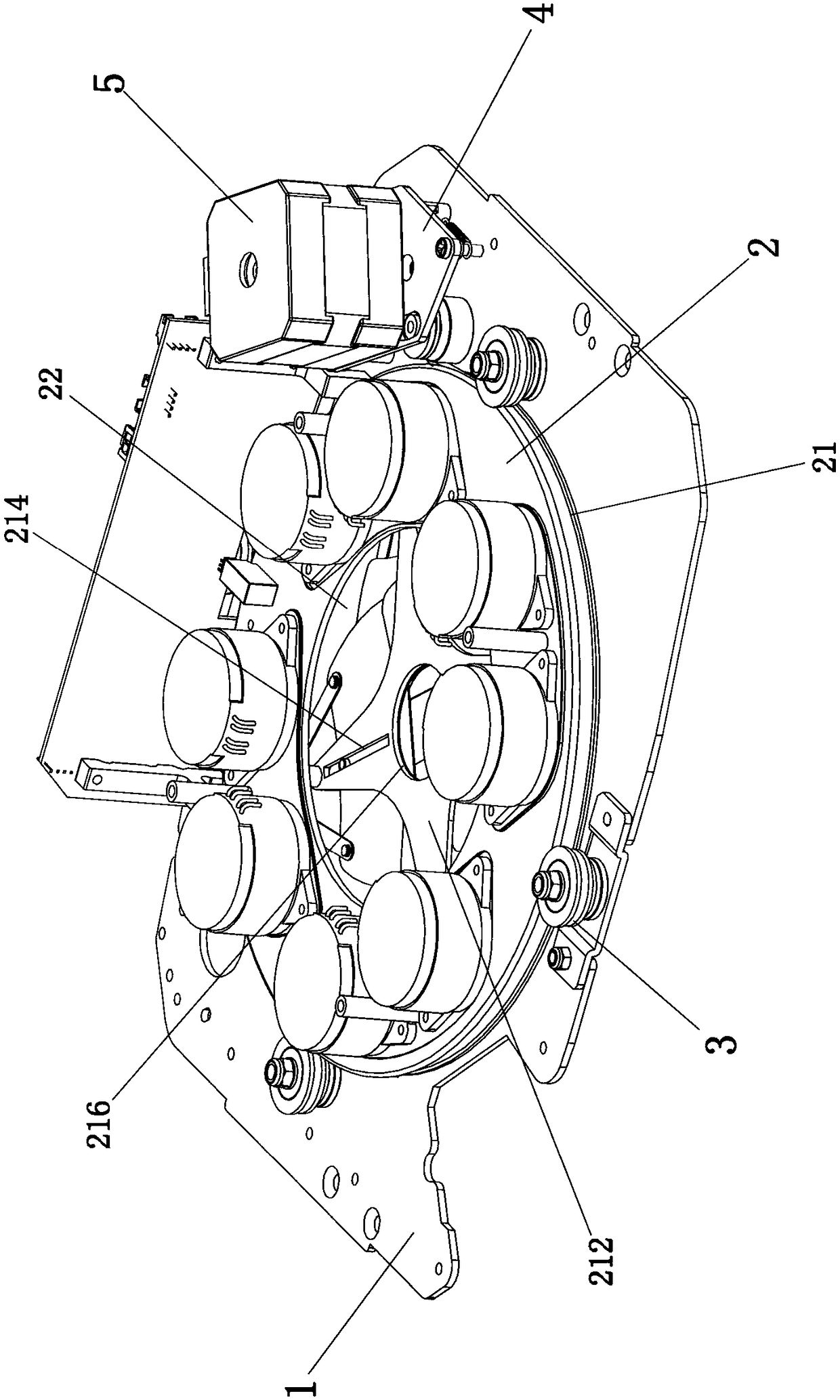 Stage lamp with dynamic scene switching structure