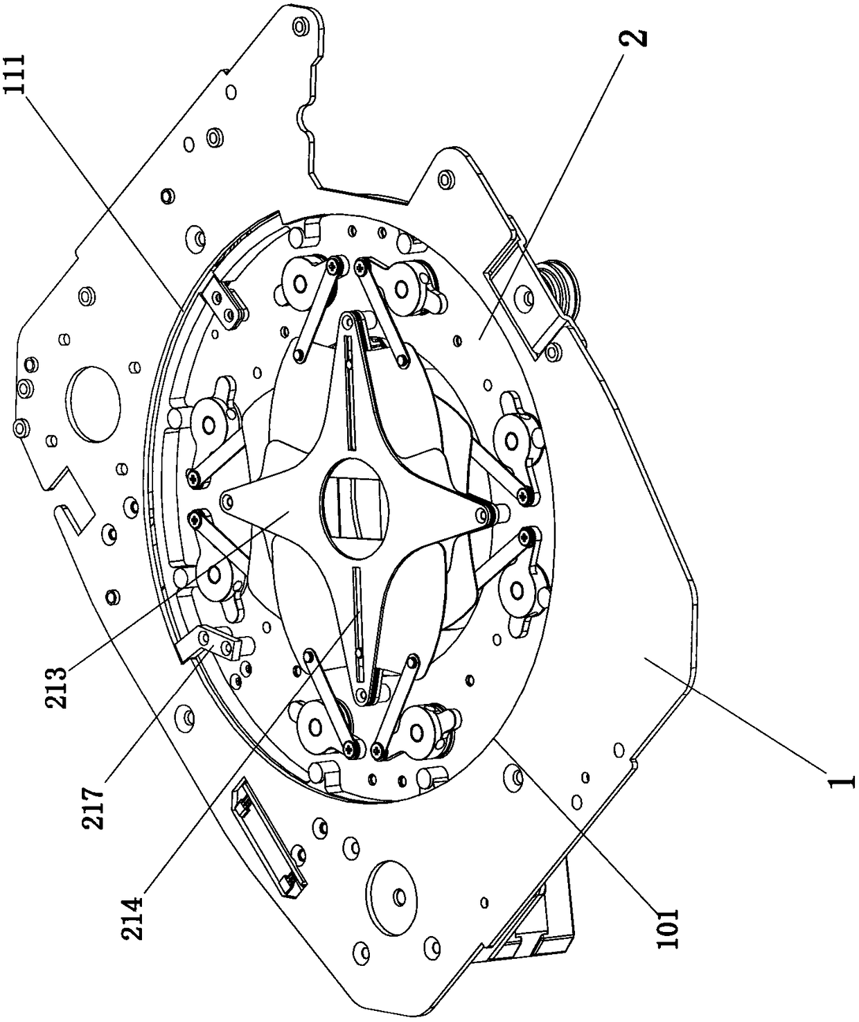 Stage lamp with dynamic scene switching structure