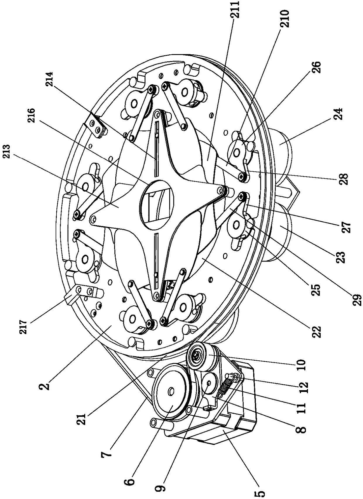 Stage lamp with dynamic scene switching structure