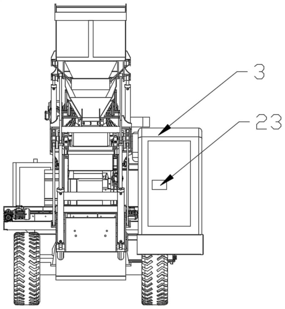 Sample taking and preparing vehicle with crushing function