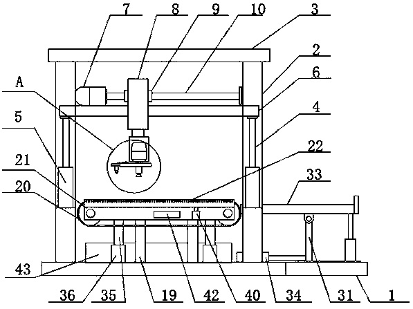 Cutting device for glass processing