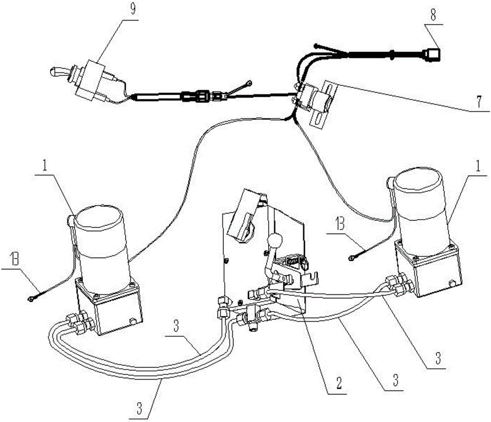 Cab hydraulic lifting device