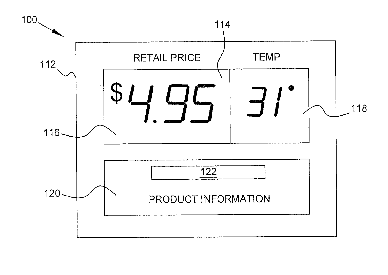 Temperature sensor for retail environments