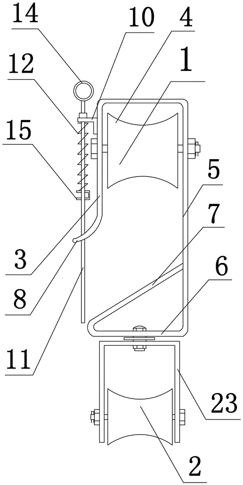 Self-sealed wire pulley of power transmission line