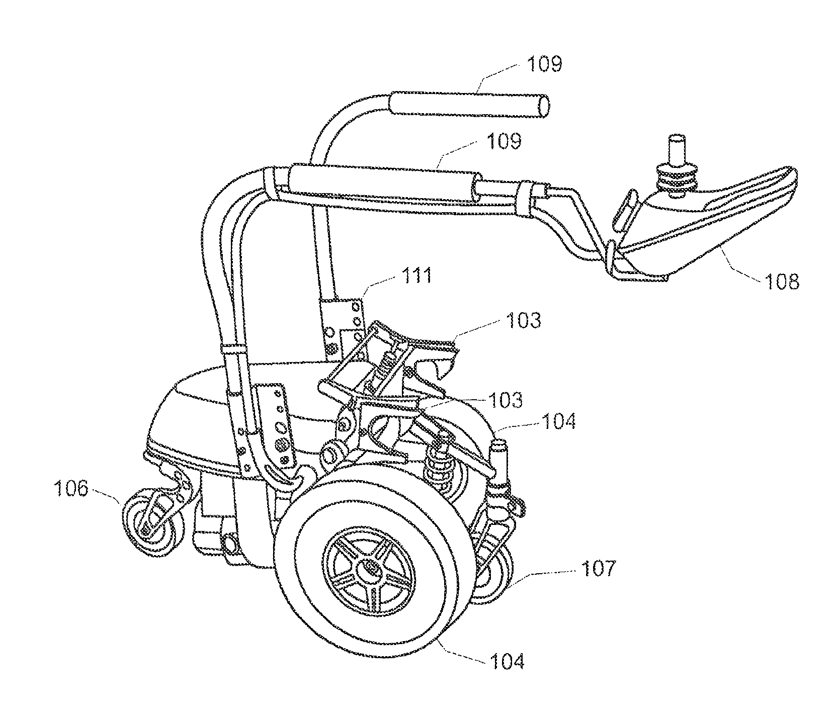 Power add-on device for manual wheelchair