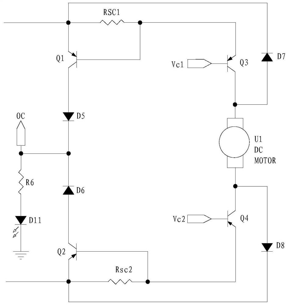 A control circuit for driving car rearview mirror base to fold