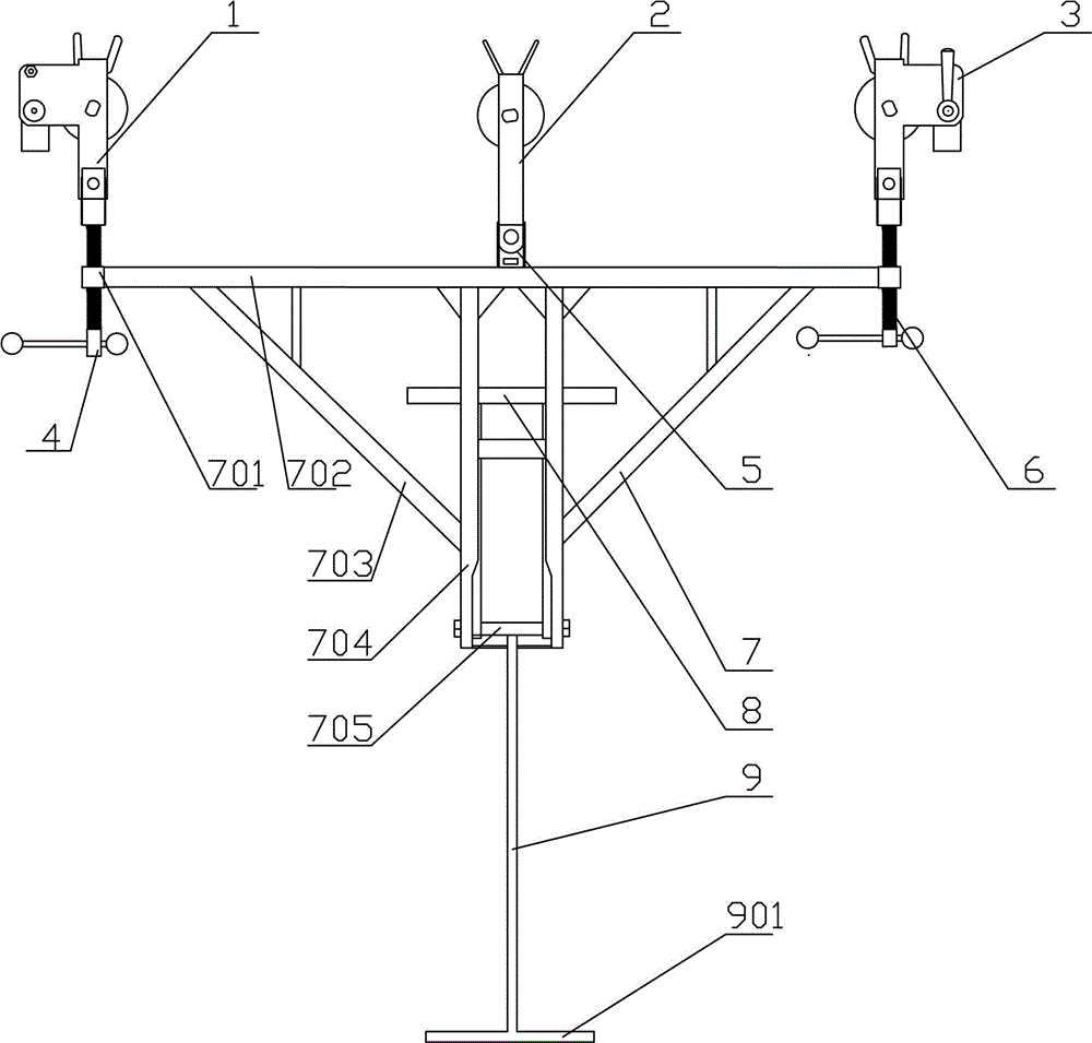 Line barrier-crossing type overhead tool