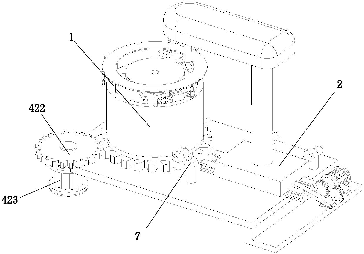 Processing device suitable for drilling disc flanges of plurality of specifications