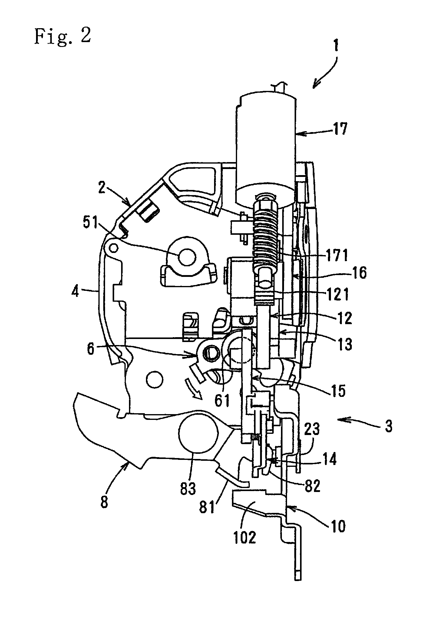 Door latch device for a motor vehicle