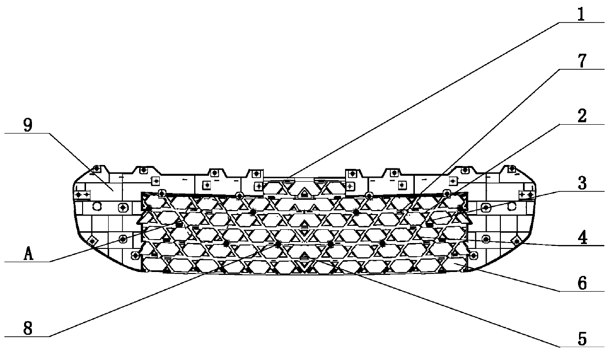 Stable grid for automobile grilles