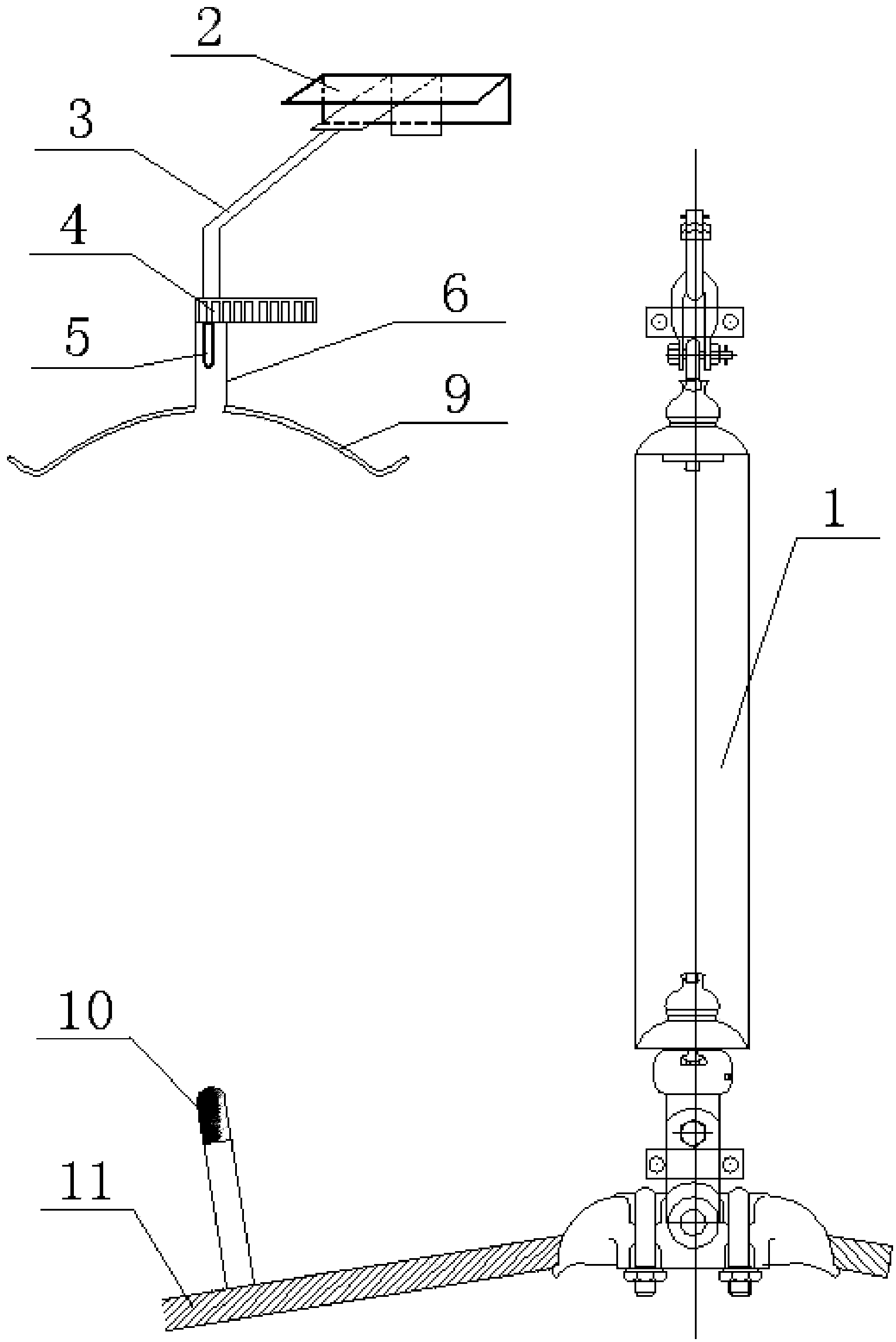 Different-voltage-class subsection arc-extinguishing anti-thunder gap device