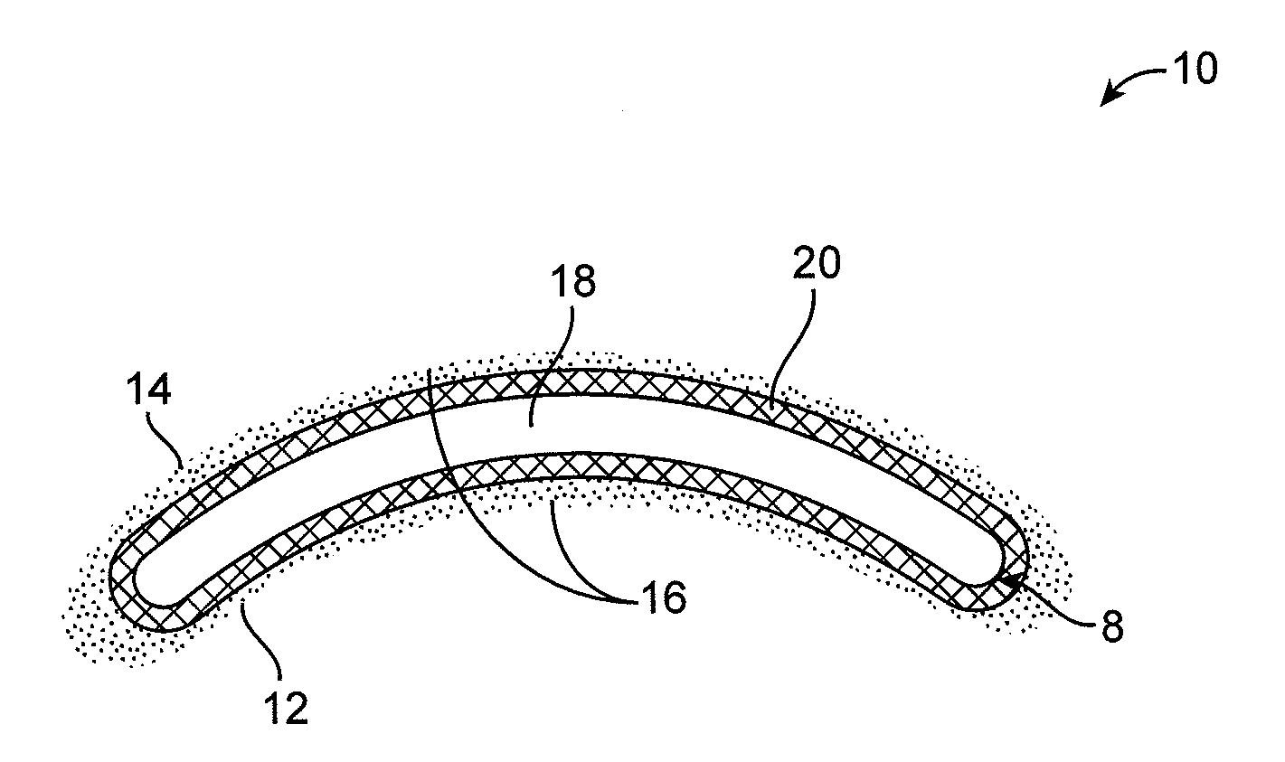 Contact lens with a hydrophilic layer