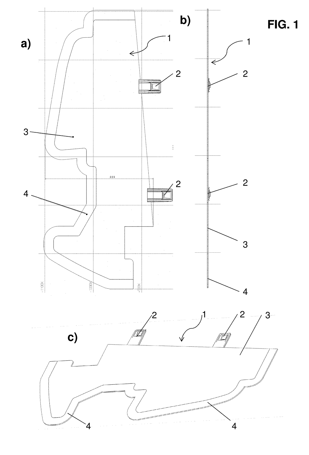 Topologically structured component panel and method for producing the same