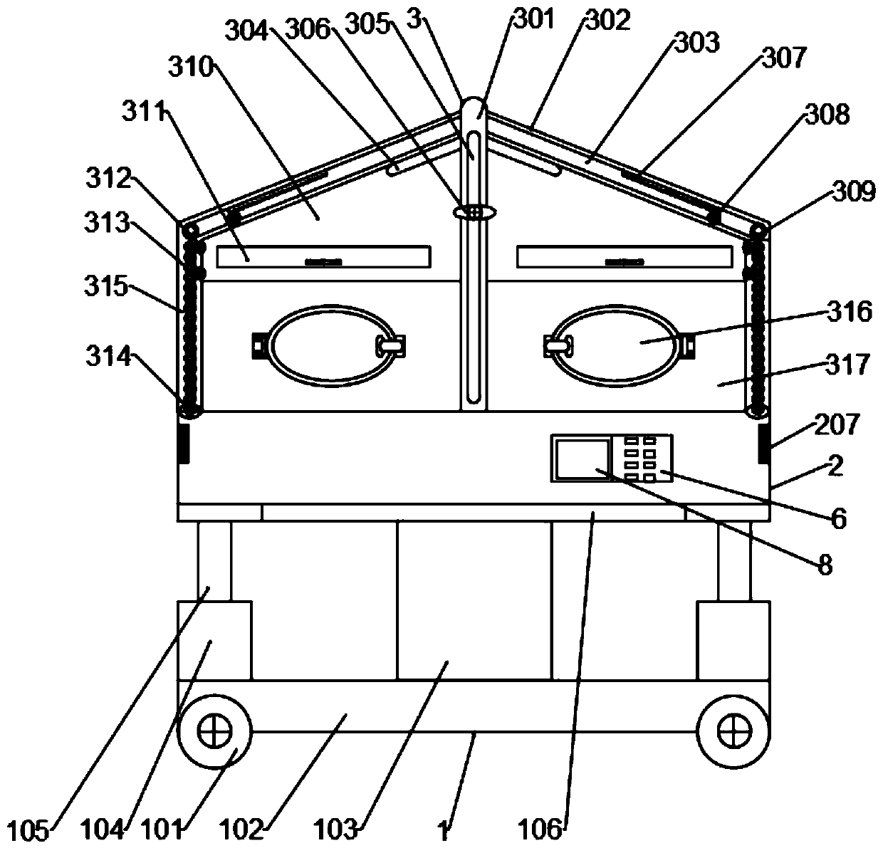 A dual-purpose device for warming and cooling for pediatric nursing