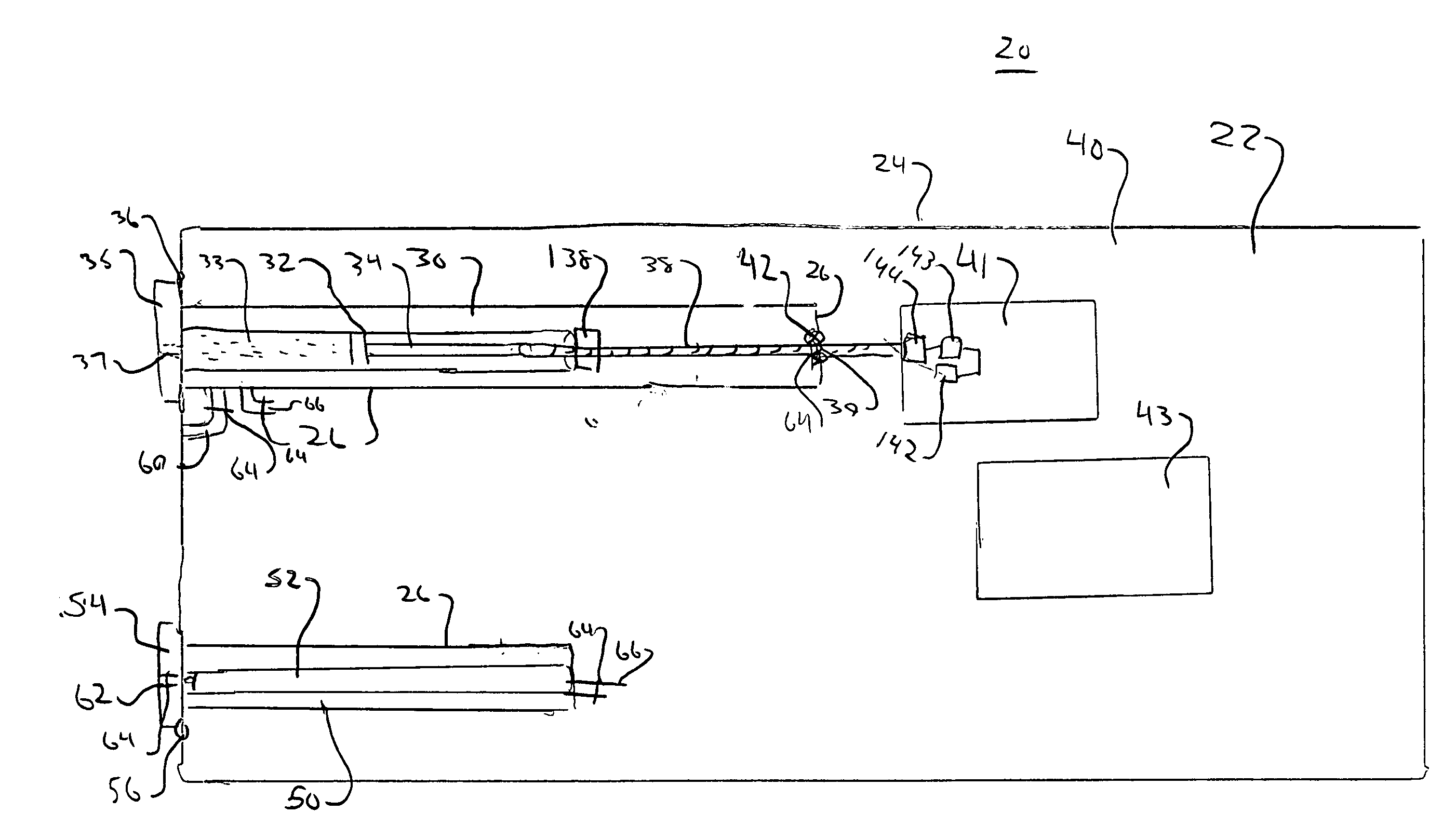 External infusion device having a casing with multiple cross-vented hermetically-sealed housings