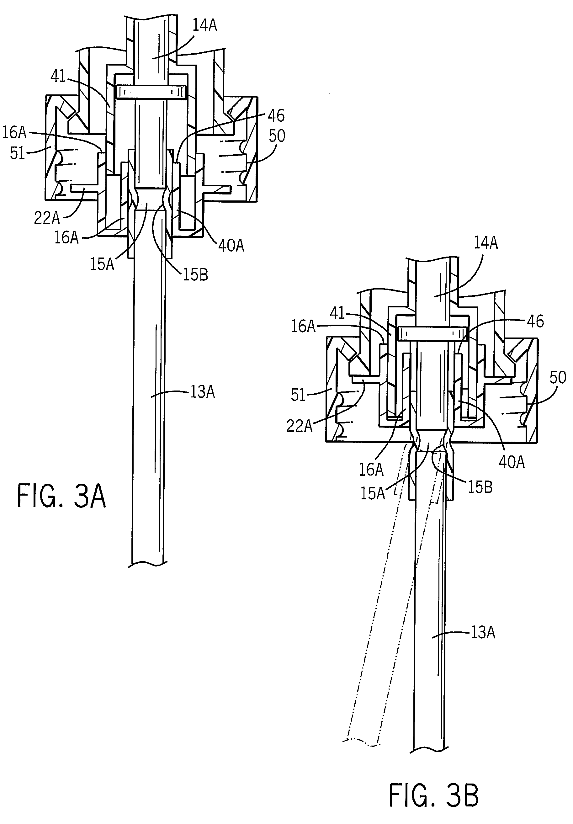 Flexible down tube and methods of use thereof