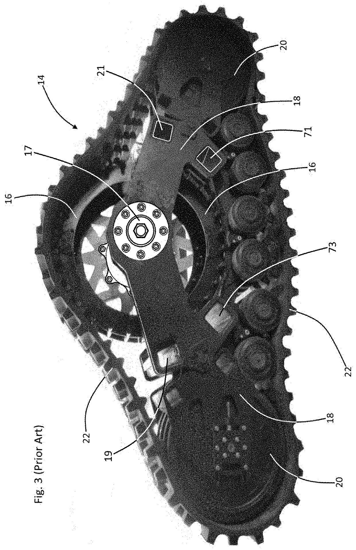 Assembly for Converting a Wheel Drive Harvester to Track Drive