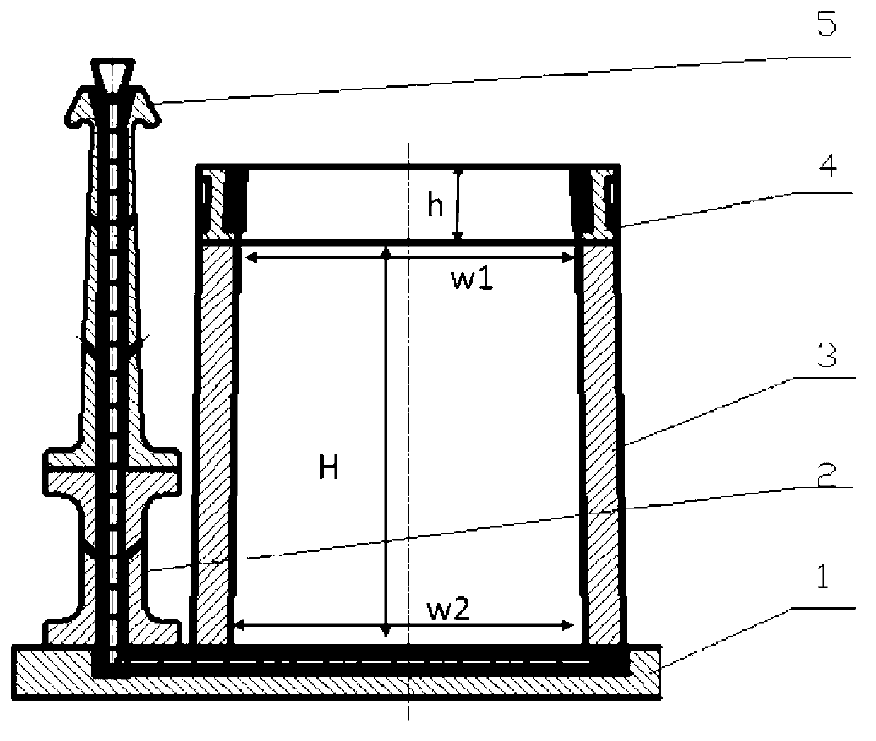 Method used for high-temperature liquid core mold dismantling of large-scale extra-thick plate blank