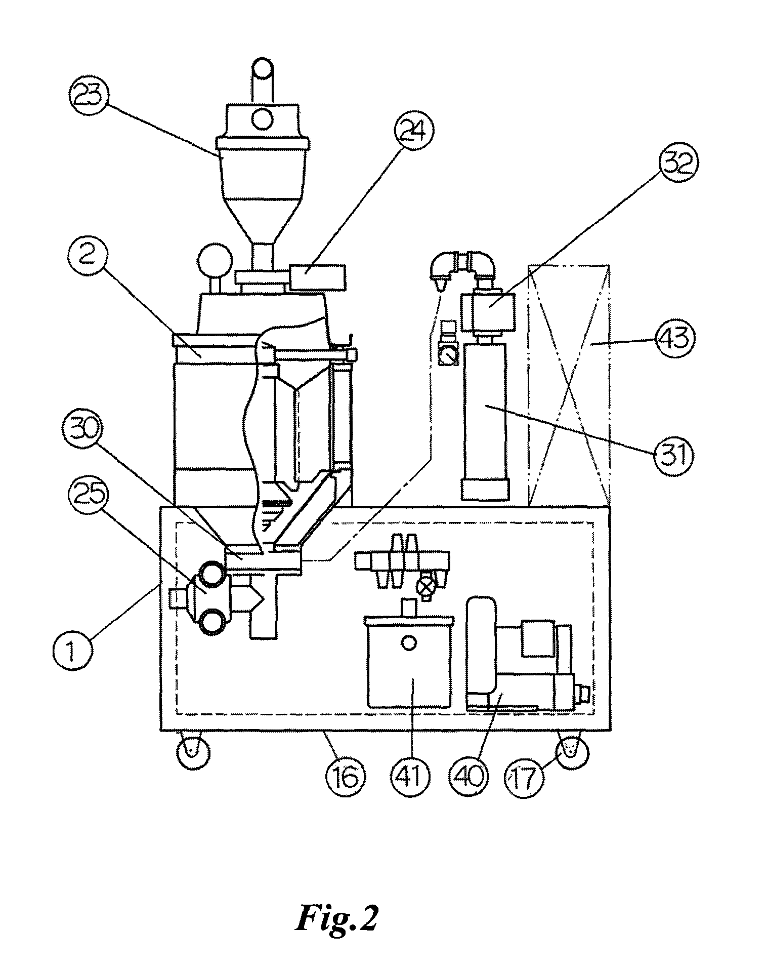 Drying apparatus under reduced pressure for plastic molding material