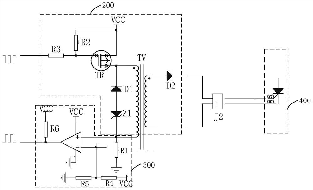 Thyristor trigger pulse signal detection circuit