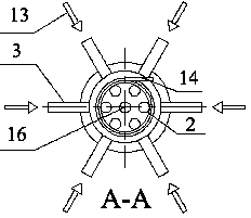 Direct-current type short contact rotational flow reactor
