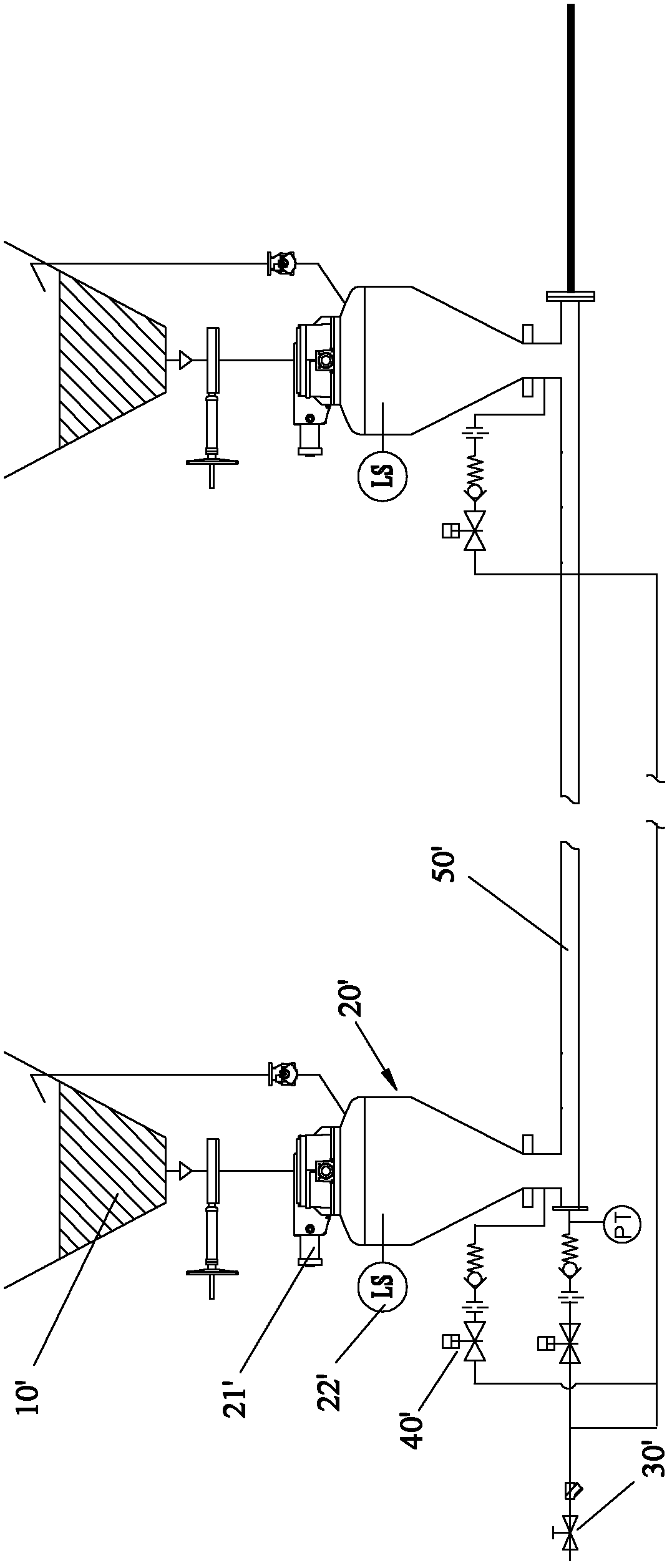 Positive pressure pneumatic transmission system and method