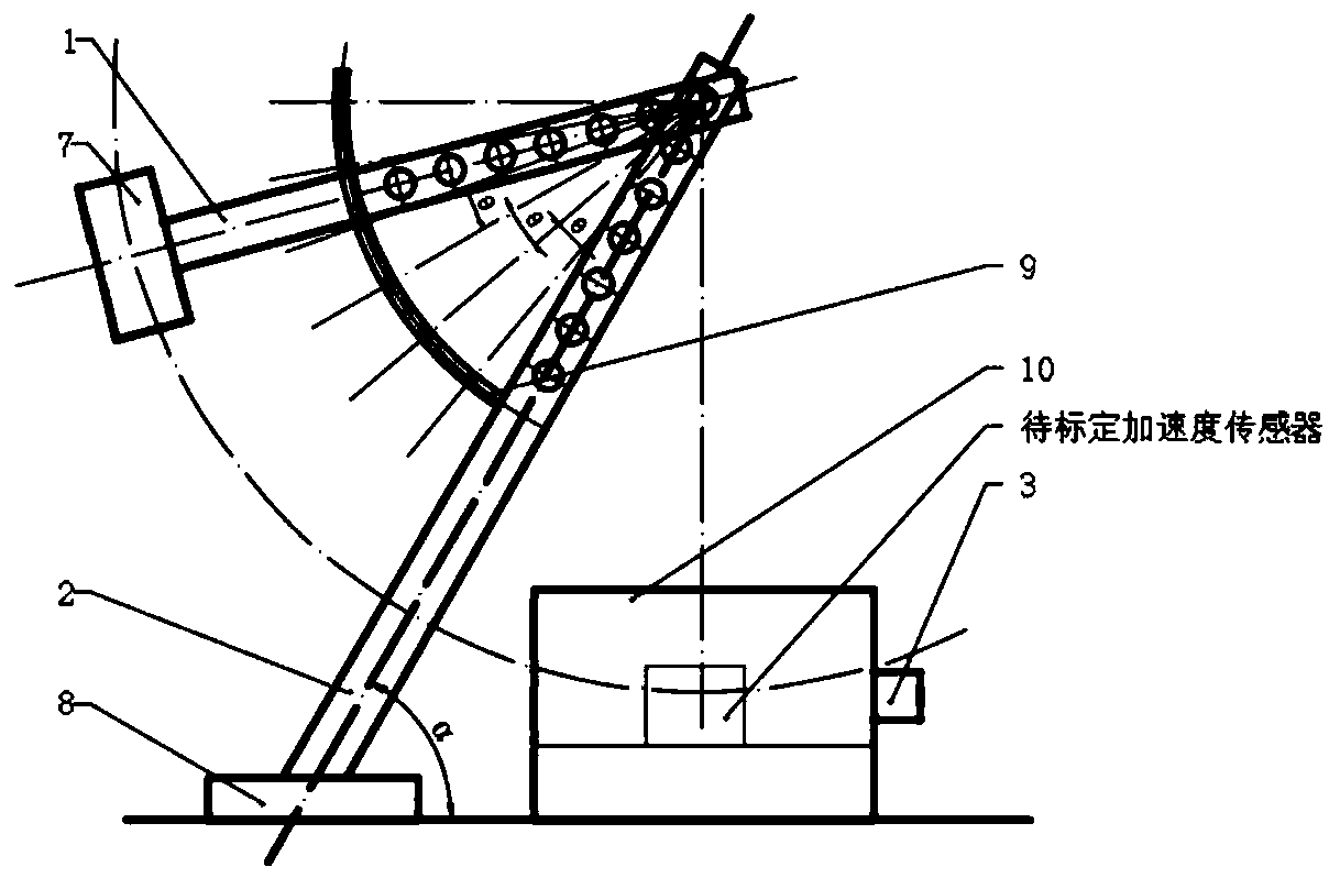 Field calibration method of engineering structure vibration acceleration monitoring equipment