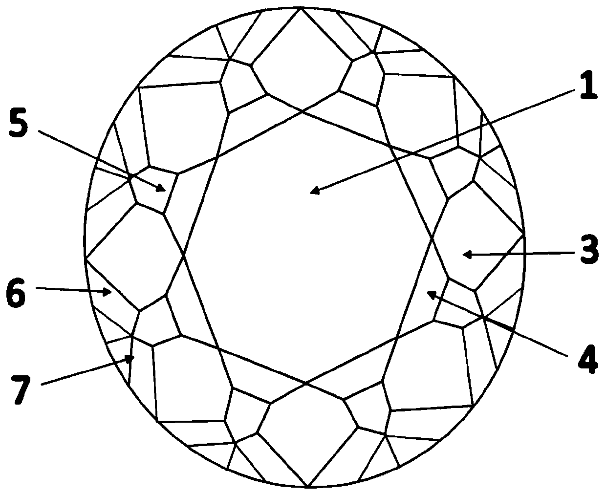 A diamond structure with a star door inside