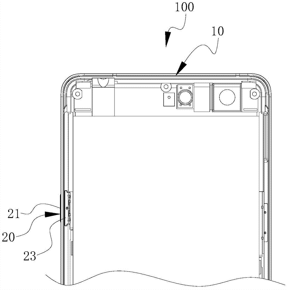 Electronic equipment and side button mounting structure of electronic equipment